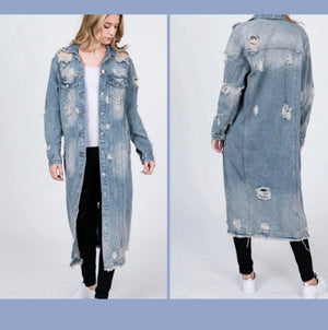 Long Distressed Coat