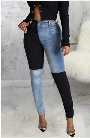 Denim Color Block Jean