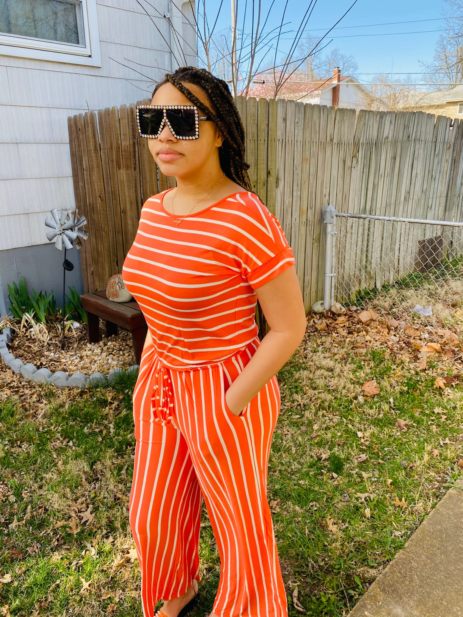 Orange Stripe Jumper