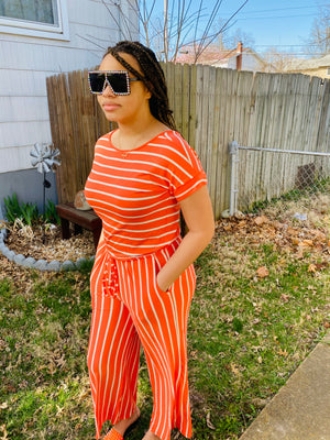 Orange Stripe Jumper